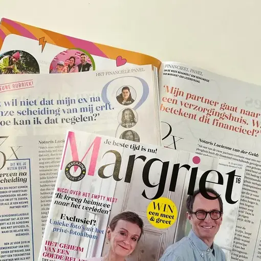 In de Margriet: Hoe voorkom ik dat vaders geld en spullen naar zijn jonge vrouw gaan?